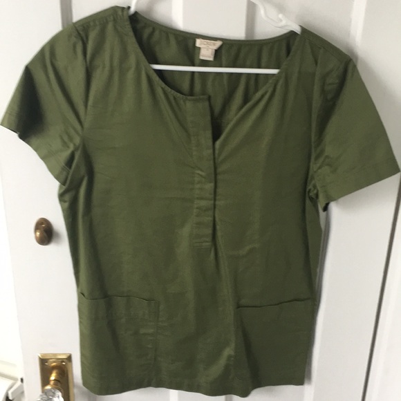 J.Crew hunter green shirt - Picture 1 of 4
